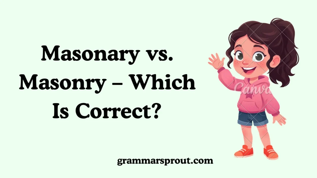 Masonary vs. Masonry – Which Is Correct?