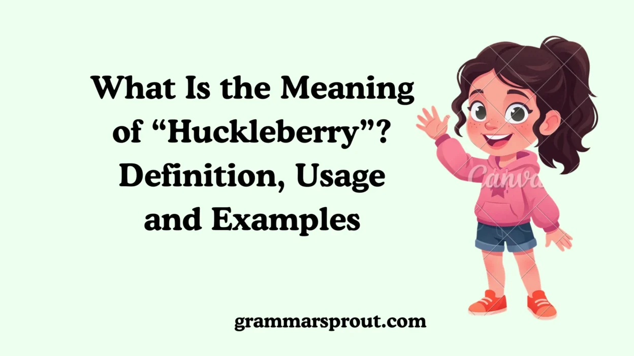 What Is the Meaning of “Huckleberry”